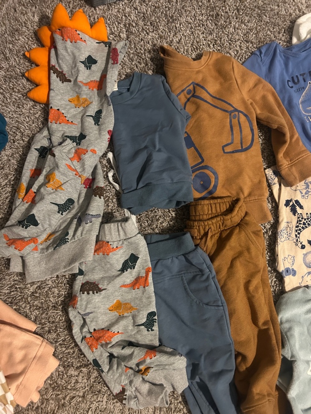 Carter's Baby Boys Neutral & Blue Multi Color Matching Set - Picture 4 of 5